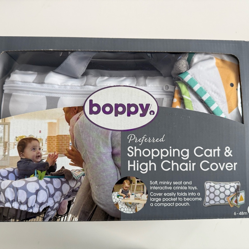 NEW! Boppy Shopping Cart & High Chair Cover